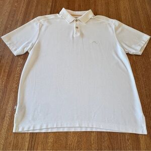 Tommy Bahama Men's Medium White Polo Shirt - Like New